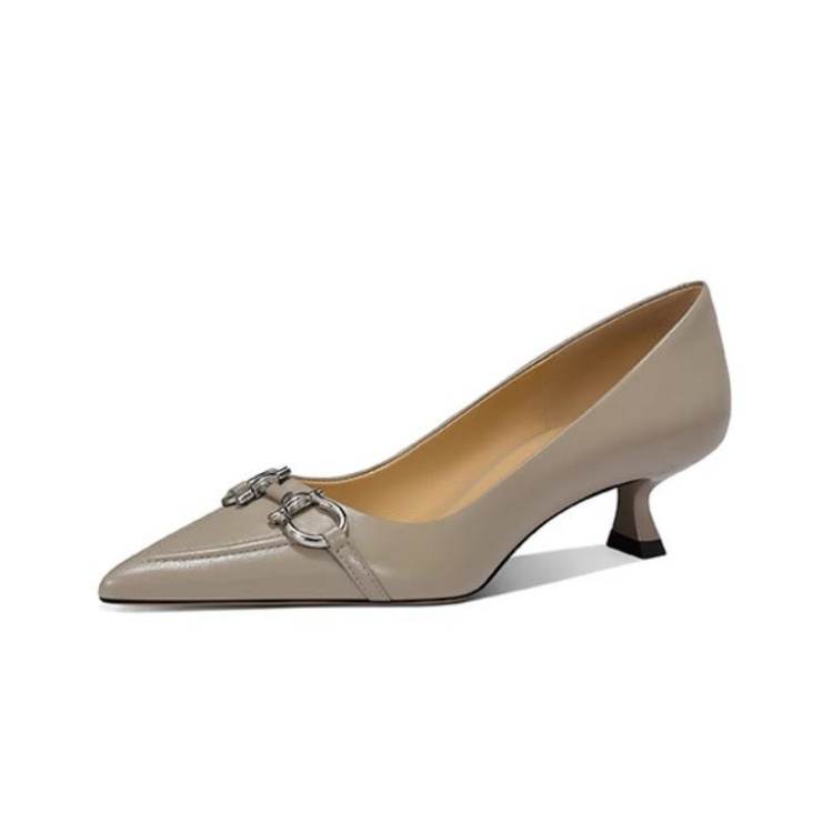 JESSICA SOPHIA Sheepskin Slim Heel High Heels 4cm Women's