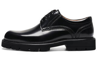 ELLE HOMME Supreme Collection Top Grain Cow Leather Dress Shoes Men's Black
