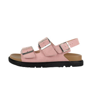 XUANBAHUI Cow Suede Beach Sandals 4.5cm Women's