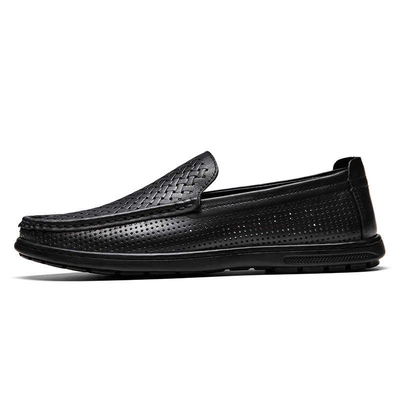 CARTELO Cow Leather Casual Shoes Men's Black