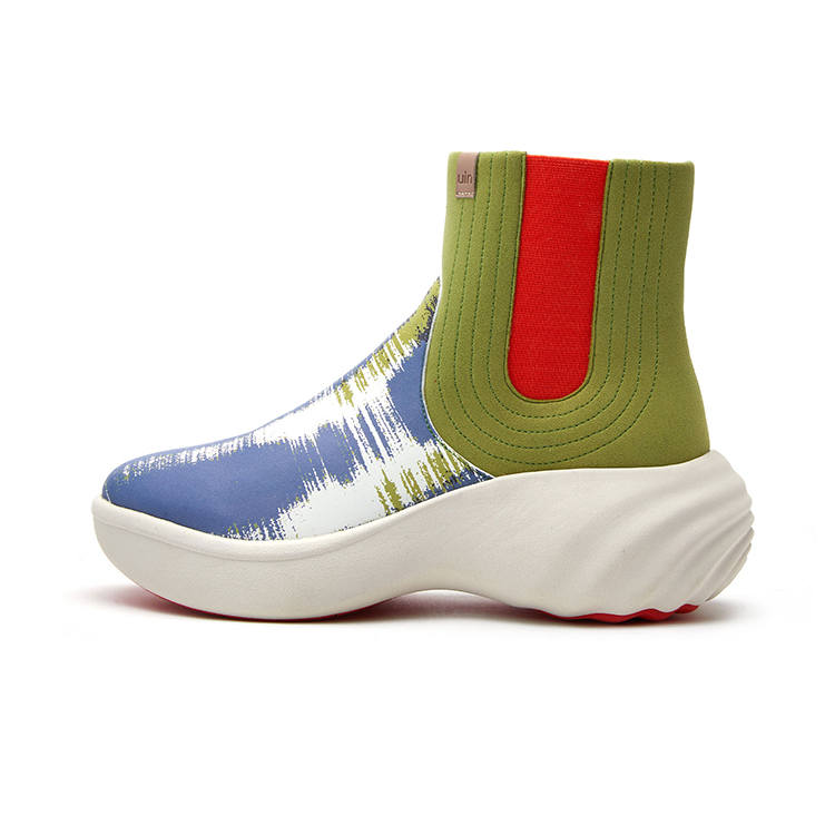 U.IN Painted Travel Shoes Tiches 4 Artistic Collection Chelsea Boots Women's