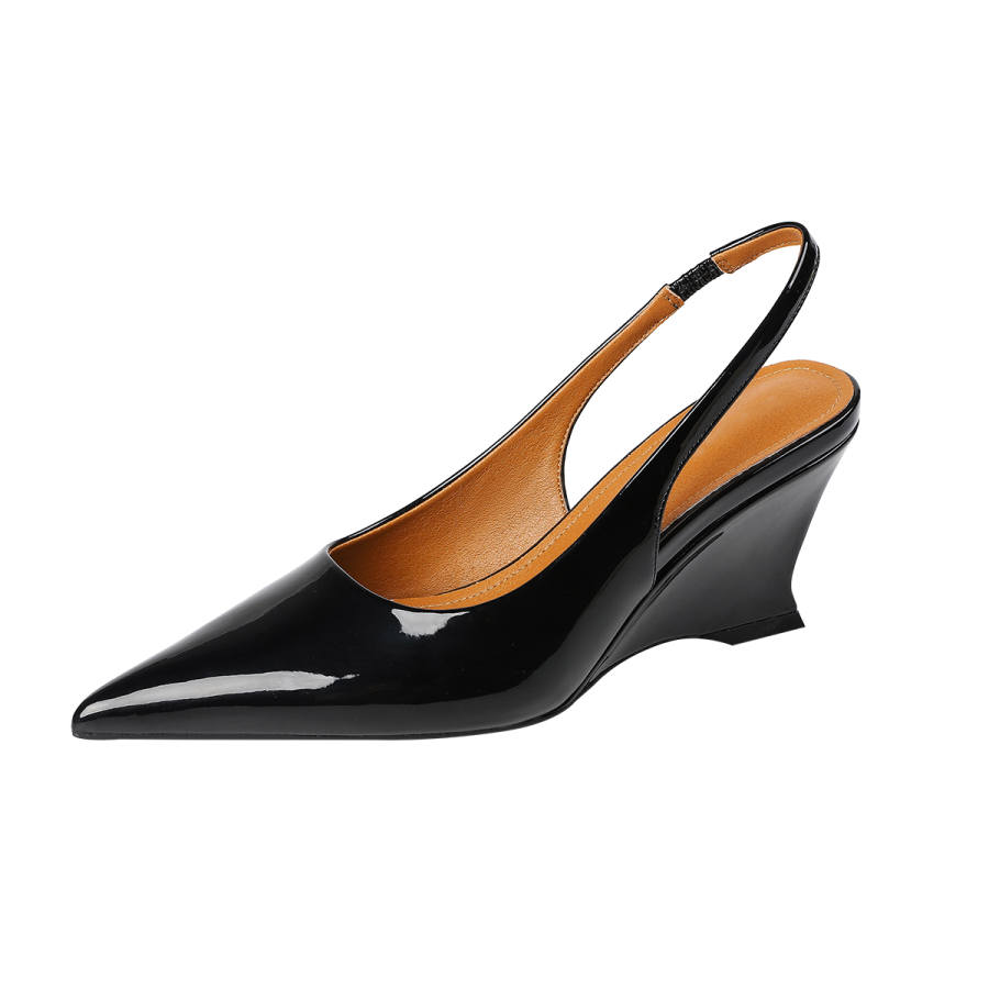 YAFEI XUANYU Microfiber Leather Wedge Heel High Heels 7.5cm Women's