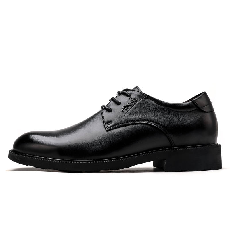 YINGLUNQISHI Top Grain Cow Leather Dress Shoes Men's Black