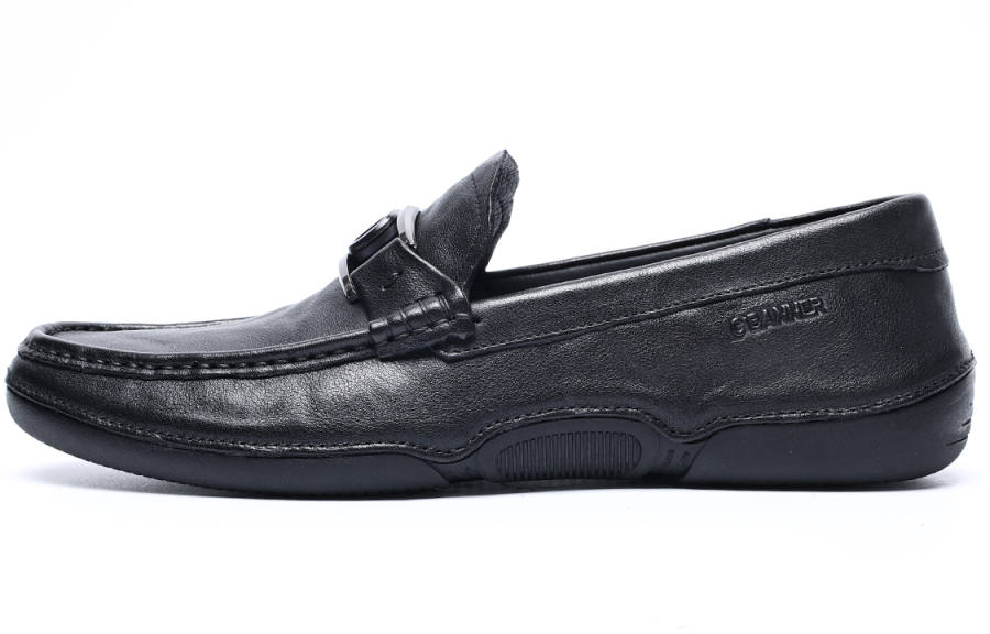 C°BANNER Top Grain Cow Leather Casual Shoes Men's Black