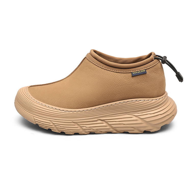 GOLDLION Textile, Top Grain Cow Leather Fleece Lined Trendy And Comfortable Individual Slip Resistant Thermal Low top