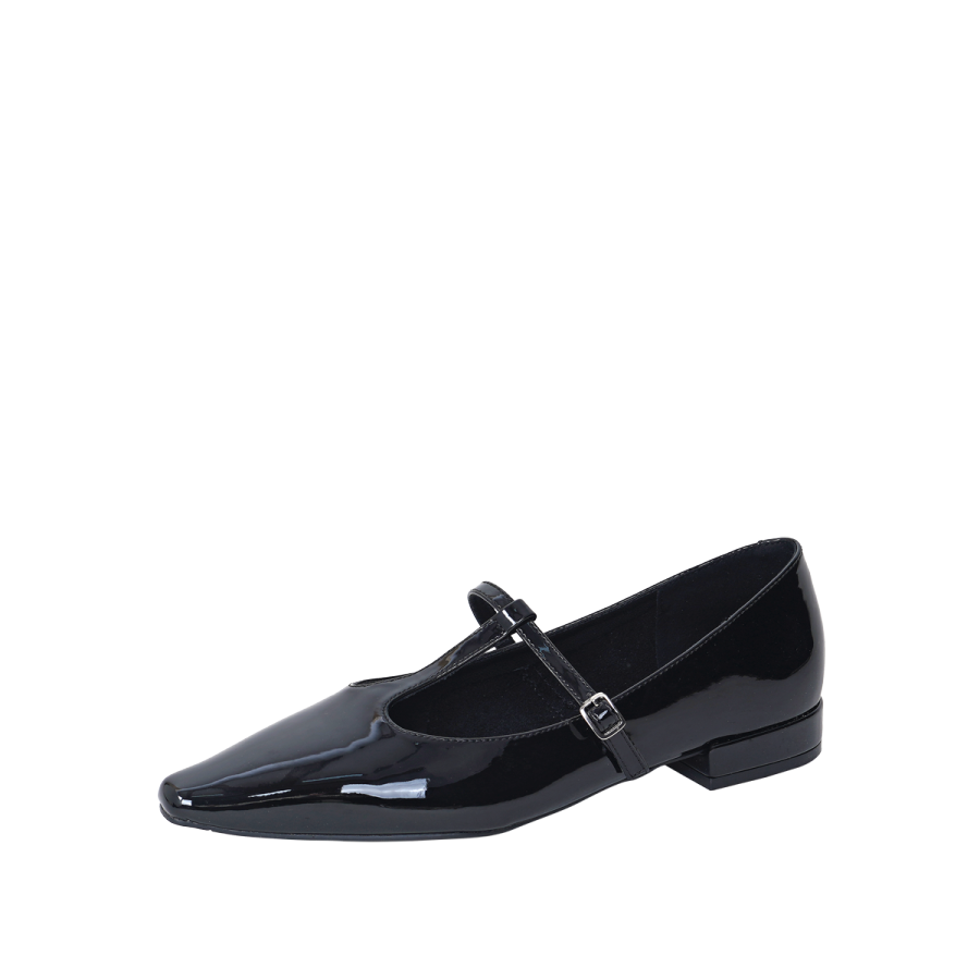 GUDIANFENGDU Pu Chunky Heel Mary Jane Shoes Women's