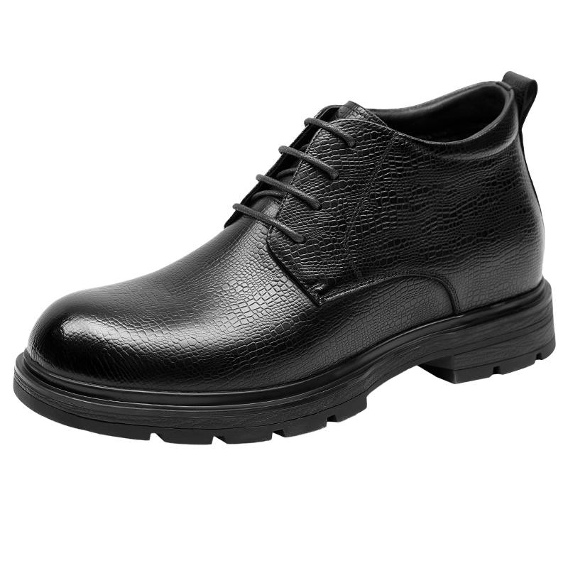 GOG Top Grain Cow Leather Fleece Lined Thermal Ankle Boots Men's