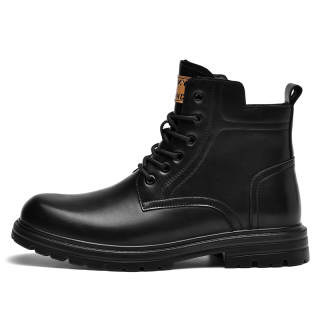 LUCKY BRAND Cow Split Leather Crew Combat Boots Men's