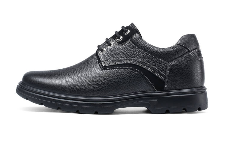 He Jinchang Cow Leather Casual Shoes Men's Black