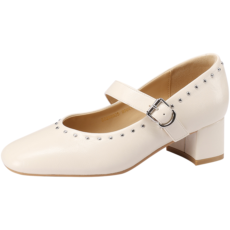 Mulinsen Synthetic Leather Chunky Heel Mary Jane Shoes Women's