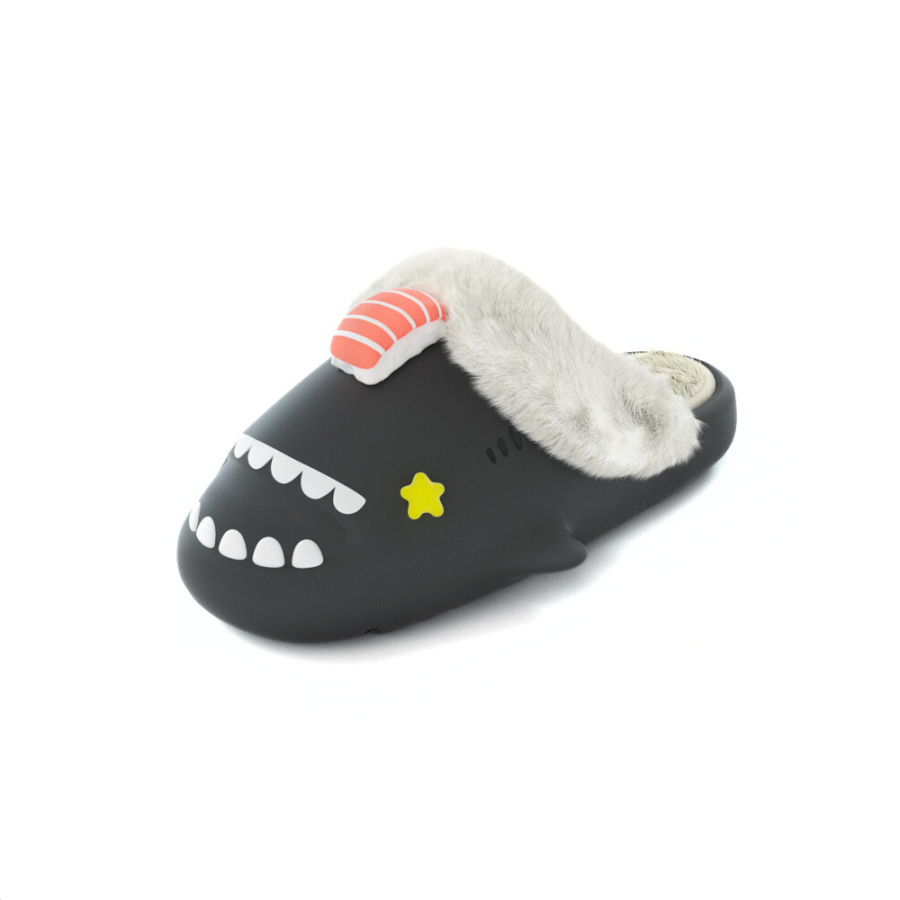 HelloSlippers HelloSlippers Shark Winter Sharkicks Winter Sushi, Open Toe Slippers Unisex