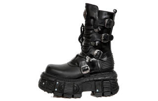 NEW ROCK Ankle Boots Unisex Black
