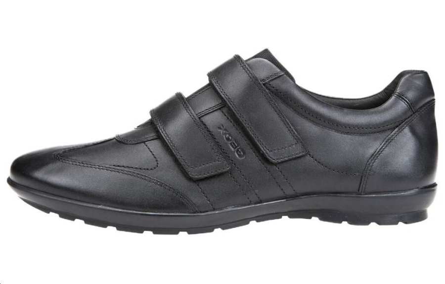 GEOX Leather Low top Casual Shoes Men's Black