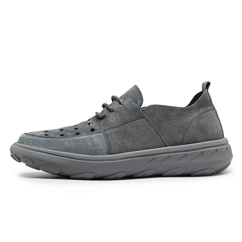 WENNAI Pigskin Casual Shoes Men's Gray