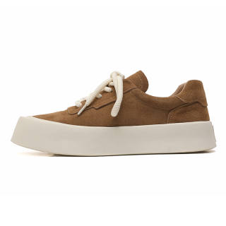 PINYI Cow Suede Low top Skateboard Shoes Men's Brown