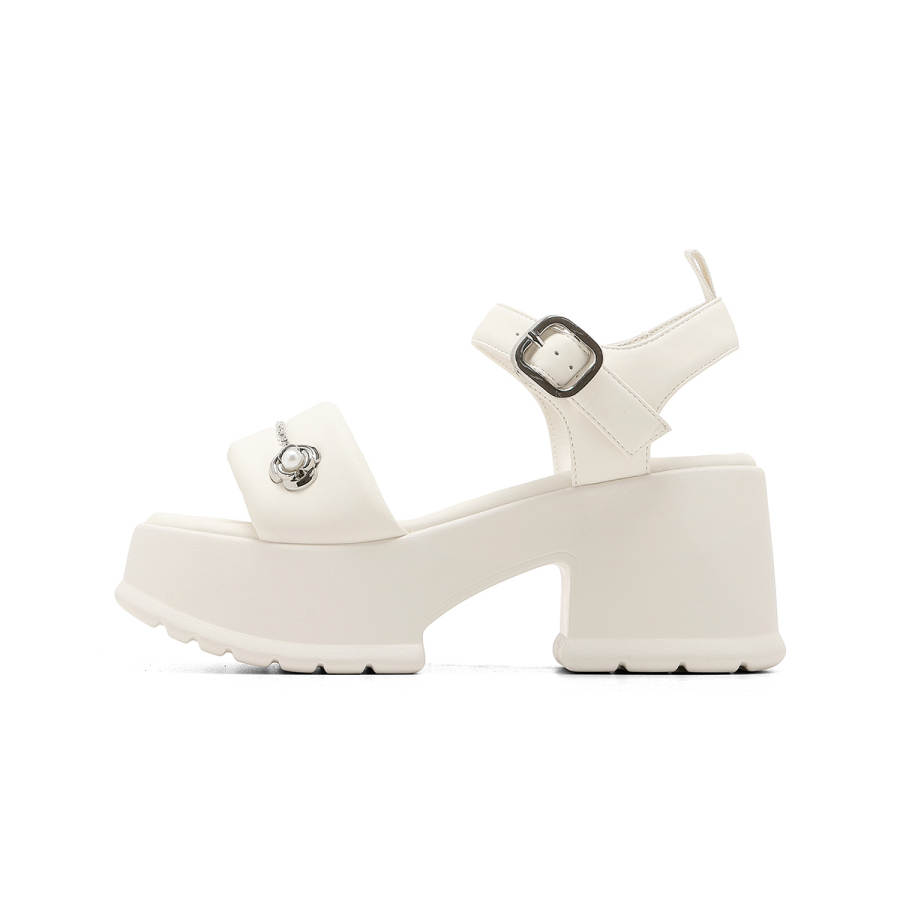 C°BANNER Synthetic Leather One Strap Sandals Women's