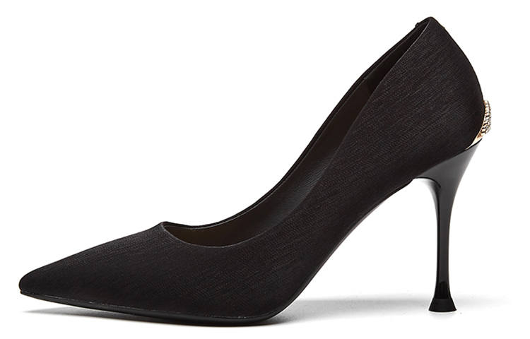 DAPHNE DAPHNE Fabric Slim Heel High Heels 9cm Women's