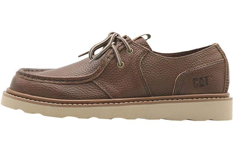 CAT Roamer Cow Leather Slip Resistant Abrasion Resistant Low top Sports Casual Shoes Men's Dark Brown