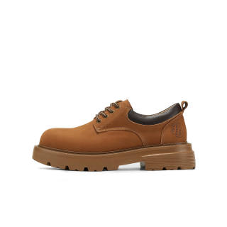 HALEBOSS Cow Leather Low top Casual Shoes Men's Yellow
