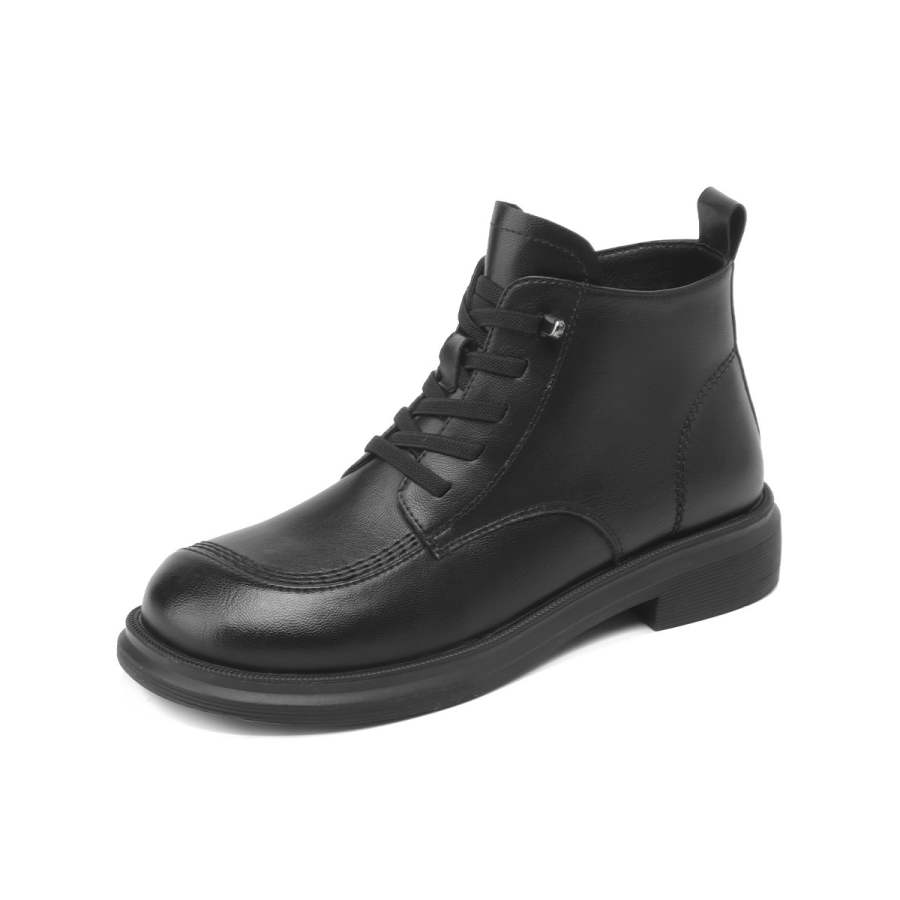CORALDAISY Short Combat Boots 3.5cm Women's Black