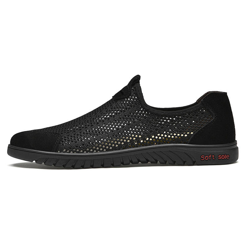 WENNAI Mesh Casual Shoes Men's Black