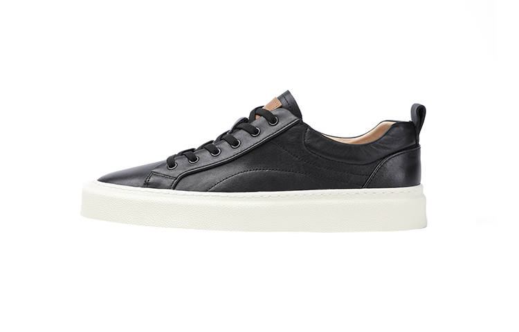 TIMOTHY&CO. Top Grain Cow Leather Low top Casual Shoes Men's Black