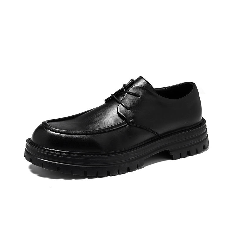 PINYI PINYI Cow Split Leather Casual Shoes Men's Black
