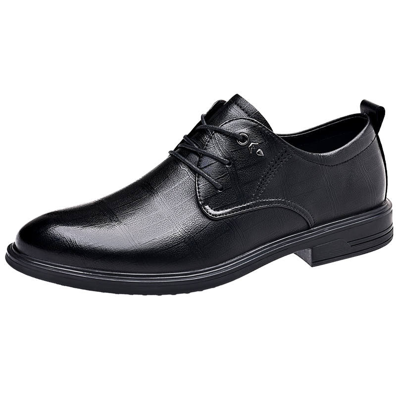 PINYI Cow Split Leather Dress Shoes Men's Black