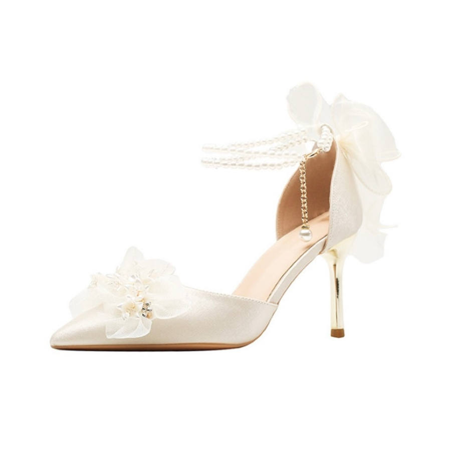 RoseDoris Slim Heel High Heels 8cm Women's Apricot