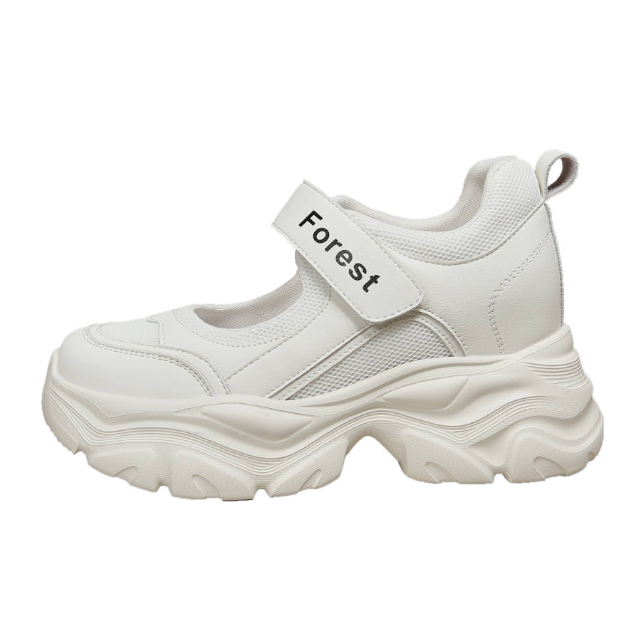 Forest Princess Synthetic Leather Mary Jane Shoes Women's Ecru