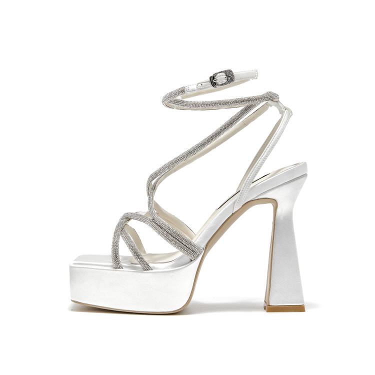 SHOESZOOO One Strap Chunky Heel High Heels 12cm Women's