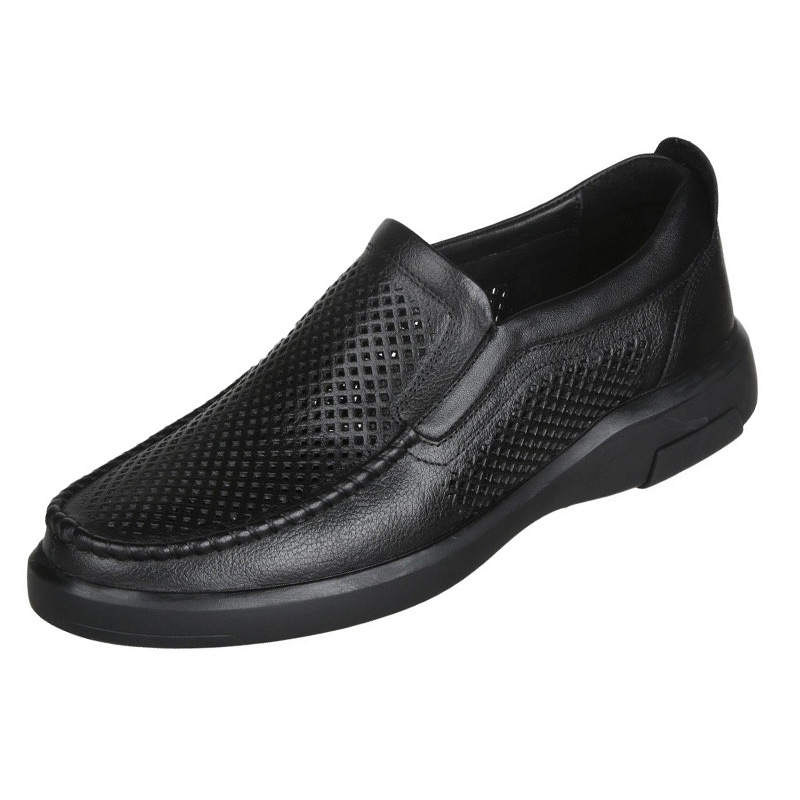 CITONGXIANSHENG Cow Split Leather Casual Shoes Men's Black