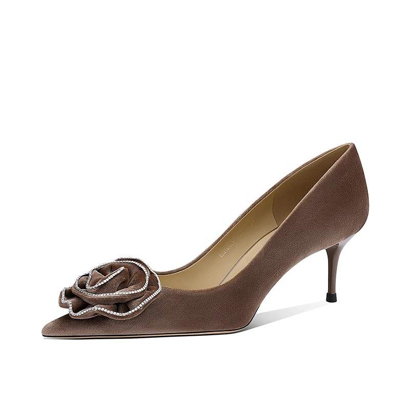 JESSICA SOPHIA Suede Slim Heel High Heels 5.5cm Women's