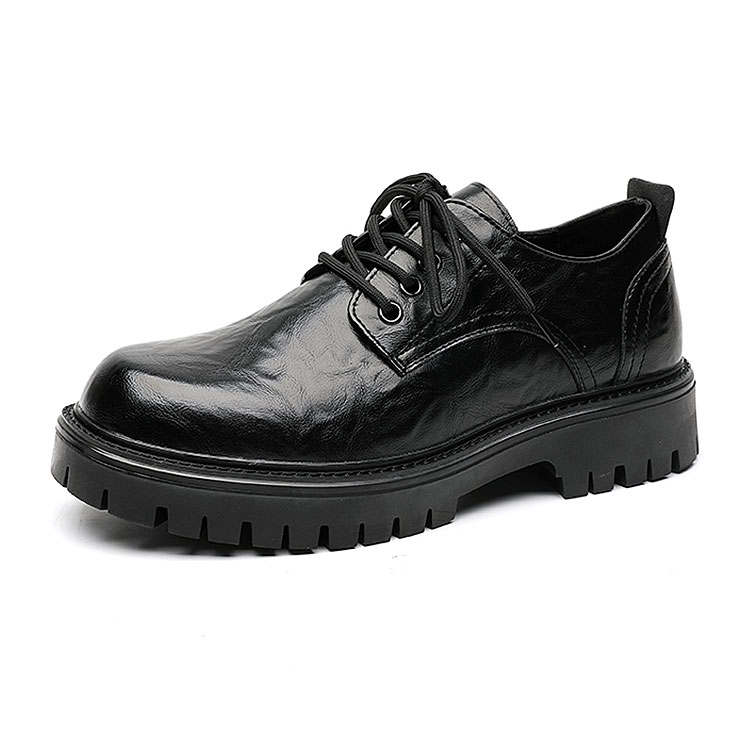 KAQIAODI Microfiber Leather Fashion Trend Dress Shoes Men's Black