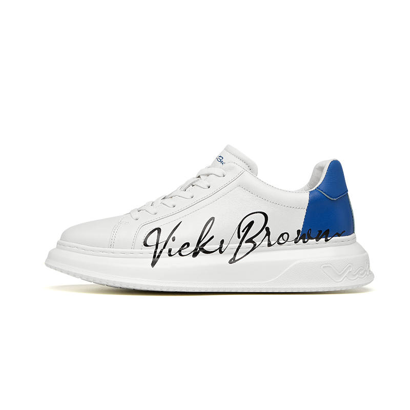 VICKI BROWN Cow Leather Low top Skateboard Shoes Men's