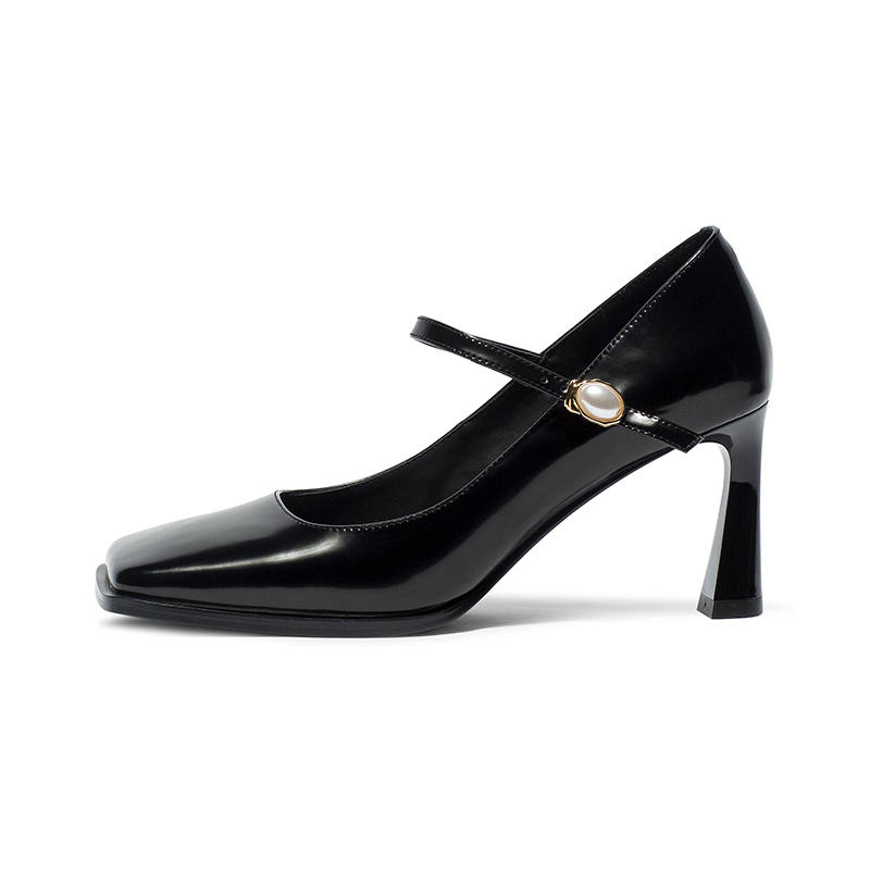 Coup De Foudre Top Grain Cow Leather Slim Heel High Heels 7.5cm Women's