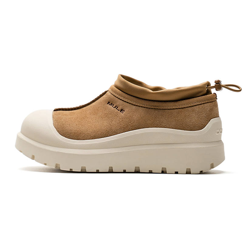 Mule Donkey Pu Thermal Abrasion Resistant Thermal Abrasion Resistant Platform Fleece Lined Puffy Shoes Ankle Length