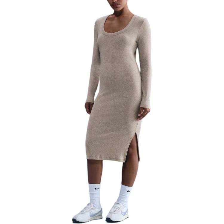 Nike Nike Sportswear Chill Knit Women's Tight Long-Sleeve Midi Mini-Rib Dress