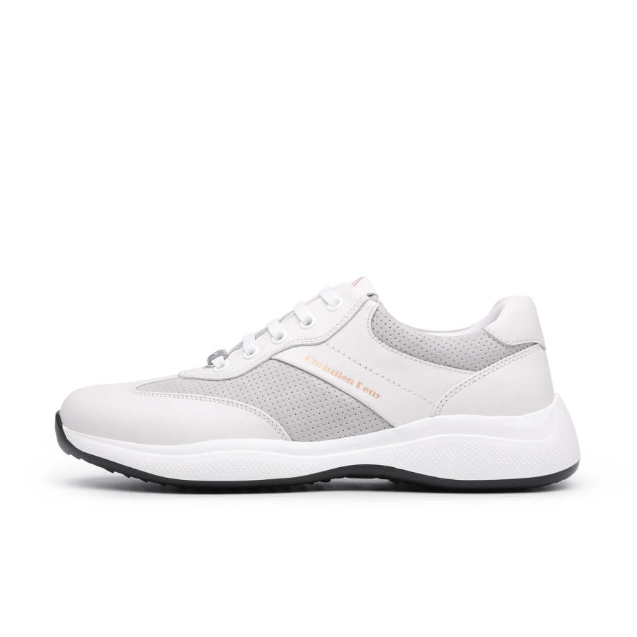 Chrisdien Deny Cow Leather Low top Casual Shoes Men's White