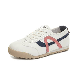 Zdwo Cow Split Leather Cushioning Abrasion Resistant Lightweight Low top Casual Shoes Women's