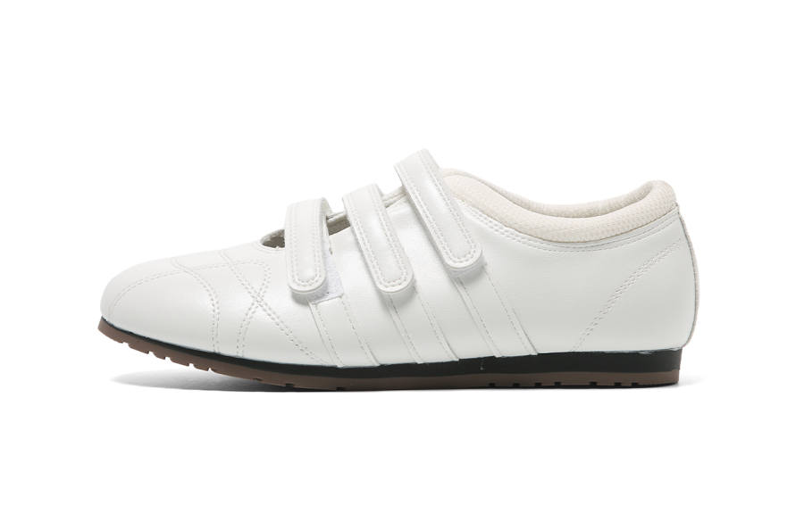 FOREVER 21 Pu Flat Mary Jane Shoes Women's White