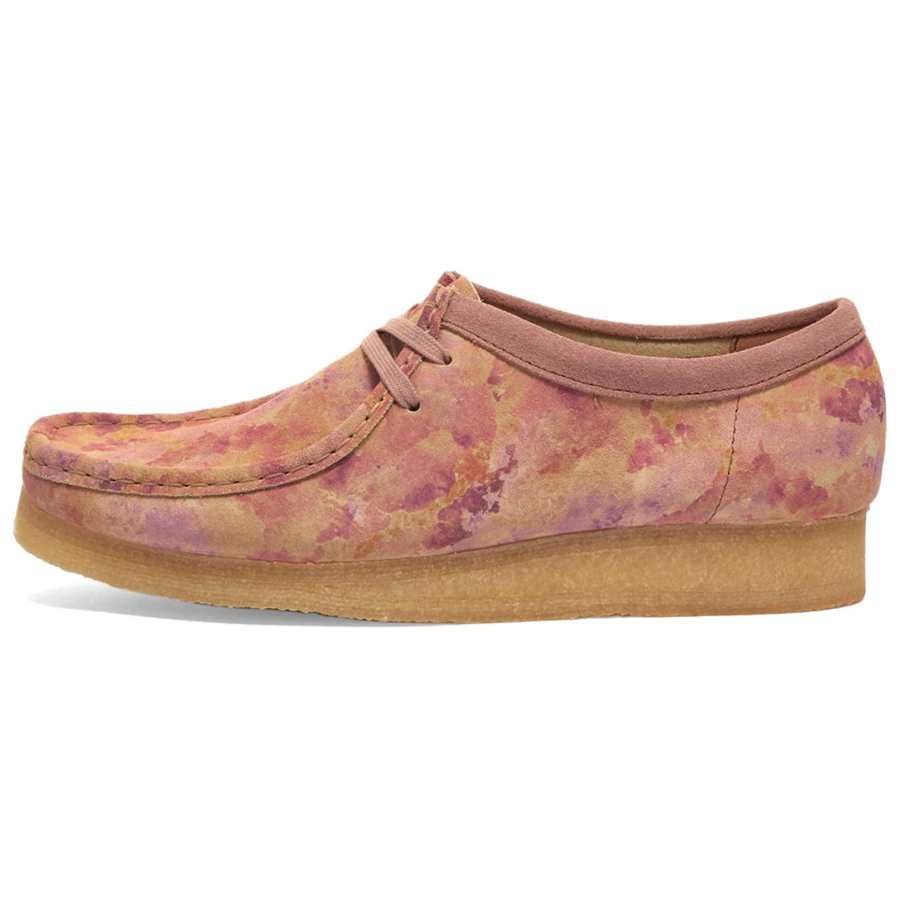 Clarks Originals WALLABEE Suede Low top Casual Shoes Women's Red