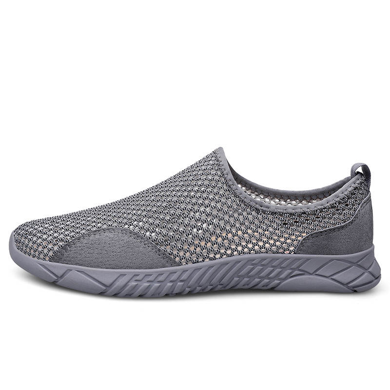 YINGLUNQISHI Top Grain Cow Leather Casual Shoes Men's Gray