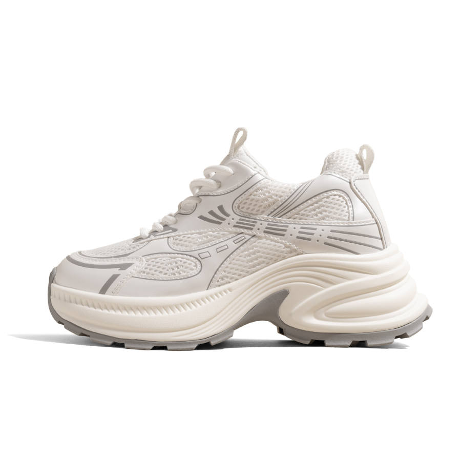 KODI Synthetic Leather Height Increasing Height Increasing Low top Chunky Sneakers Women's