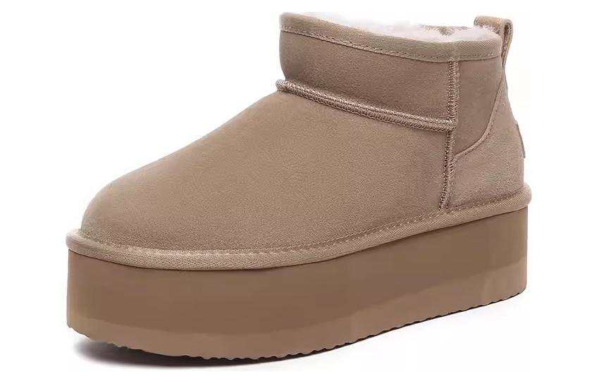 EVERAU EVERAU Short Snow Boots Women's Light Brown