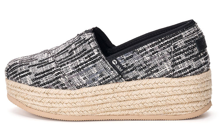 Joy&Mario Espadrilles Women's Black/White/Black Gold