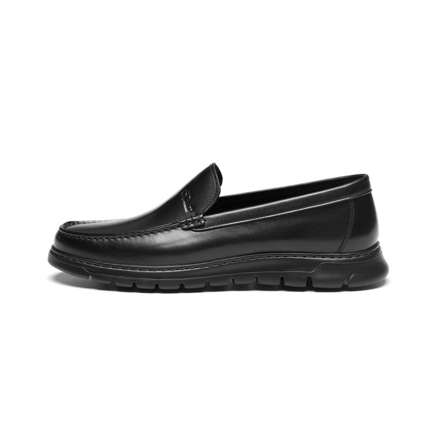 J.BENATO Cow Leather Casual Shoes Men's Black