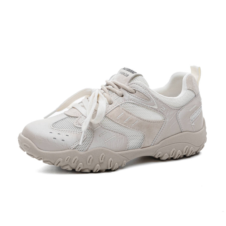 POOQ Cow Split Leather Low top Casual Shoes Women's