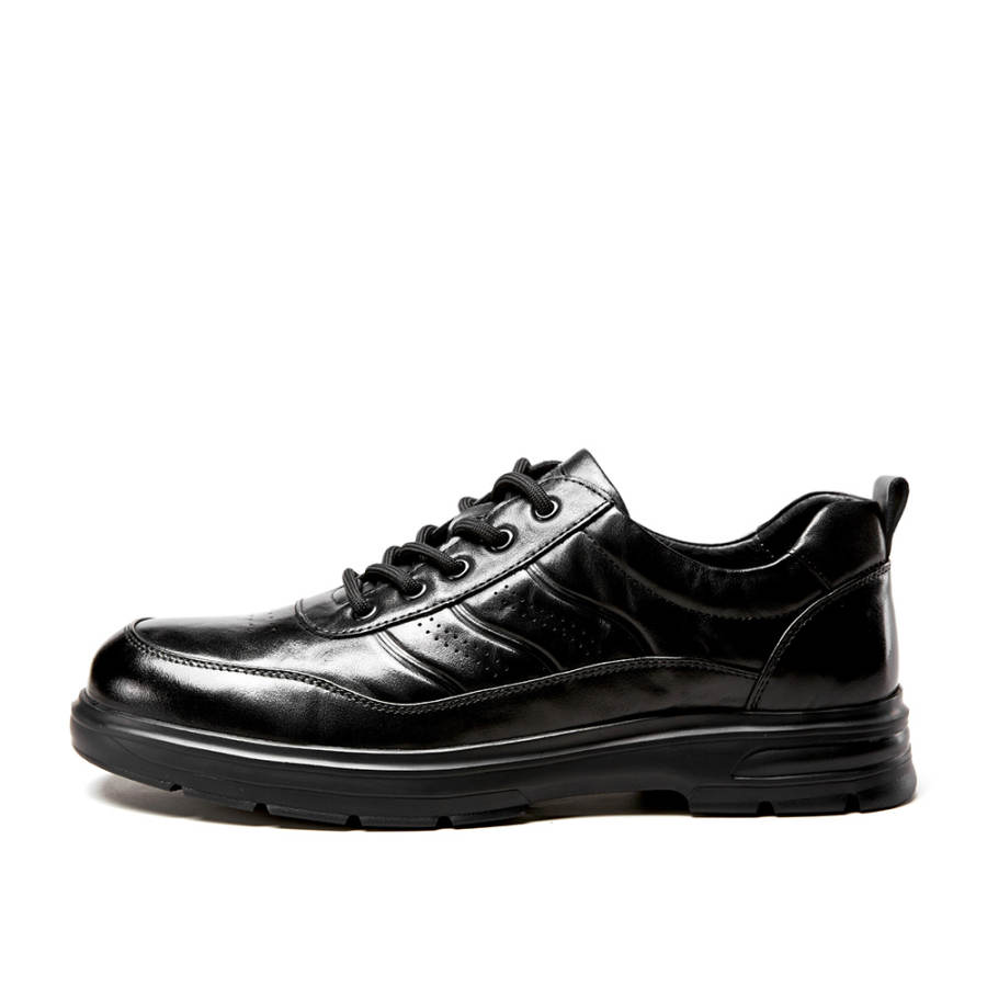 YEARCON Casual Leather Shoes Men's Low Top Brown