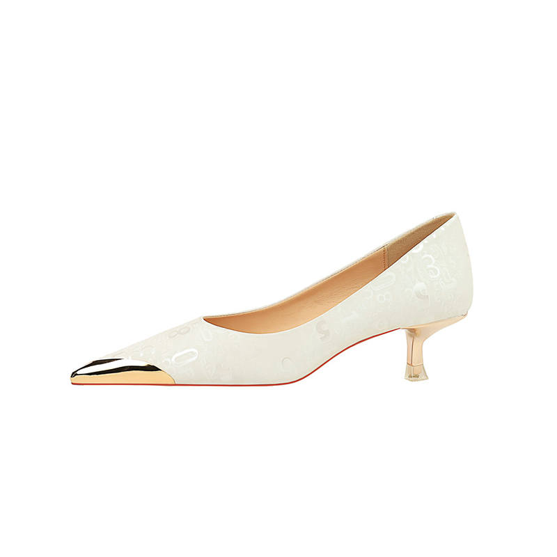 BIGTREE BIGTREE High Heels Women's White/Black/Silver
